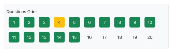 Navigate to any question from the questions grid questions-grid