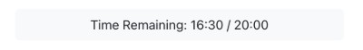 Timer shows elapsed time timer